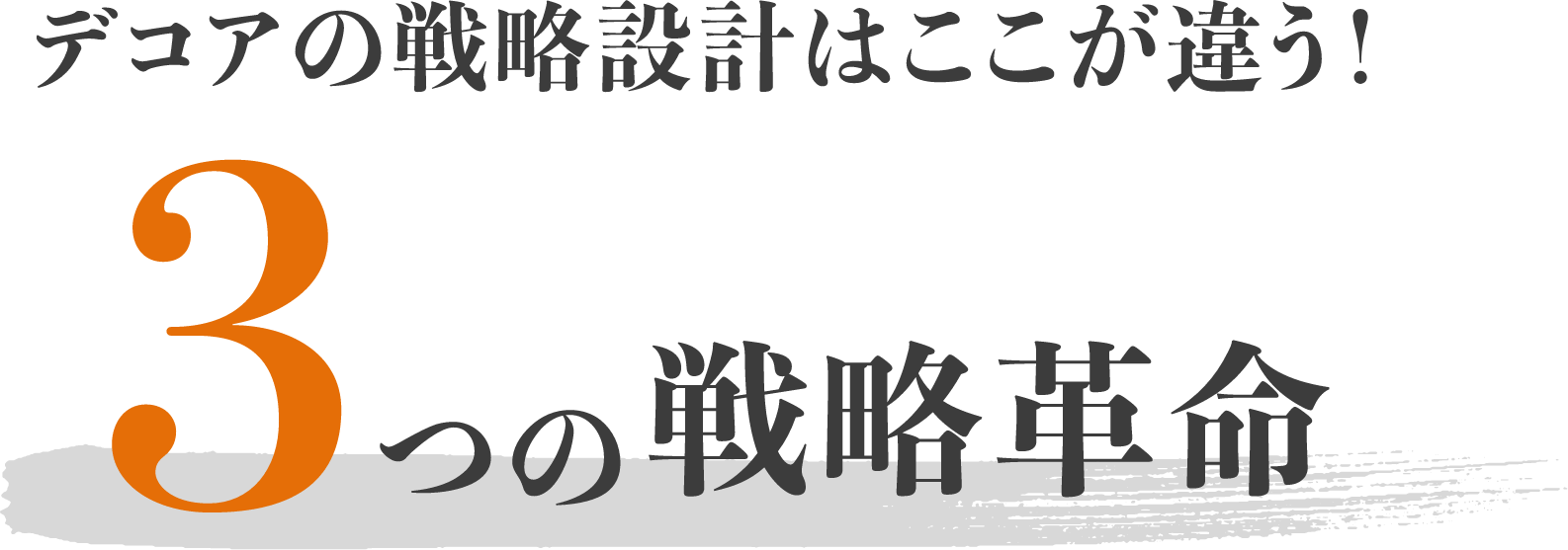 デコアの戦略設計はここが違う！3つの戦略革命