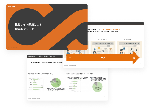比較サイト運用による検索面ジャックのイメージ画像
